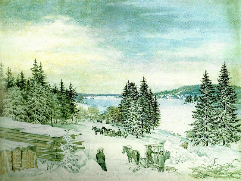broderna von wrights vinterlandskap fran savolax oil painting image